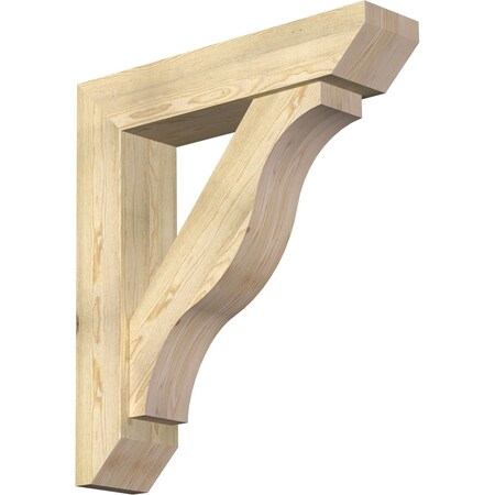Ekena Millwork Funston Slat Rough Sawn Bracket w/ Offset Brace, Douglas Fir, 8"W x 36"D x 40"H BKT0806X36X40FST06RDF